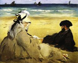 Edouard Manet At the Beach oil painting picture